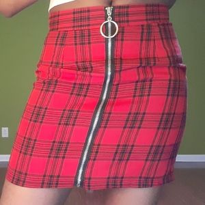 Red Tartan Skirt